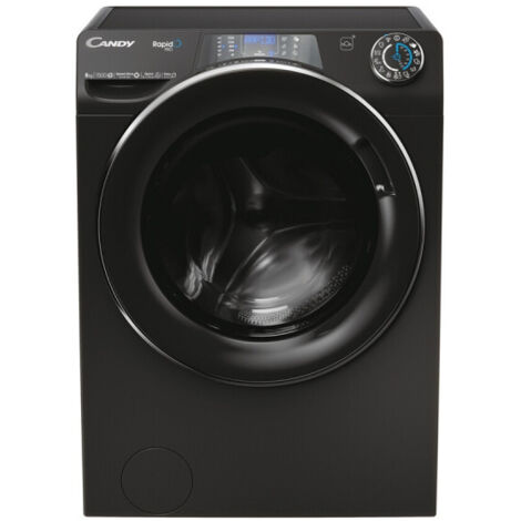 Candy – Lave-linge hublot 8 kg – Classe A – Vitesse d'essorage 1500 tr/min – Niveau sonore 78 dB – Technologie Quick&Clean – Charge avant - RP586BWMBCB (1/3)