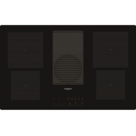 Whirlpool – Plaque induction 80 cm avec hotte intégrée – Extraction 600 m³/h – Commande tactile – Classe énergétique A+++