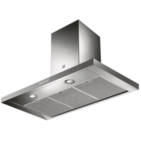 Roblin – Hotte décorative 90 cm inox – Débit d'air 700 m³/h – Niveau sonore 66 dB – Classe A+ – Montage mural – 6850896