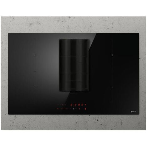 Elica – Table de cuisson aspirante induction 83cm 4 feux 7400W – Débit d'air 620 m³/h – Installation en évacuation ou recyclage – PRF0182322