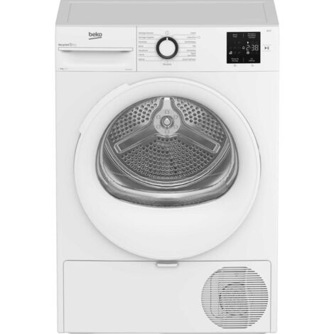 Beko – Sèche-linge pompe à chaleur 8kg blanc – Classe énergétique A++ – Niveau sonore 64 dB – Tambour inox 92.5L – 15 programmes - D3H18301W