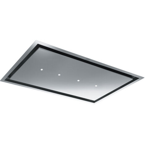 Roblin – Hotte plafond 90cm inox – Évacuation ou recyclage – Moteur déporté E+ – 9 vitesses – 820m3/h – 44dB – 6509916