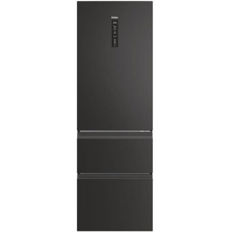Haier – Réfrigérateur combiné 360L HTW5618ENPT – Total No Frost – Compresseur Inverter – 185 x 59,5 x 66,7 cm – Classe E – Noir