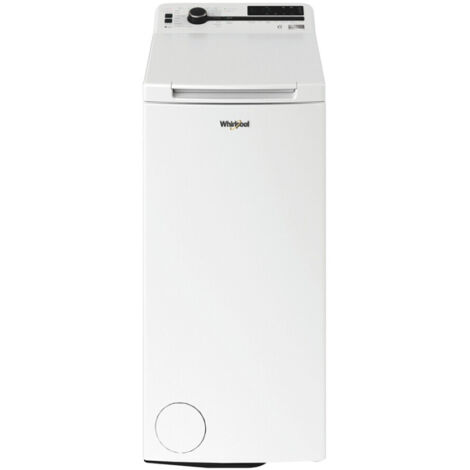 Whirlpool – Lave-linge top 6 kg – Vitesse d'essorage 1200 tr/min – Classe énergétique B – Niveau sonore 72 dB – Design élégant – 15 programmes de lavage - TDLRBX6252BSFR (1/5)