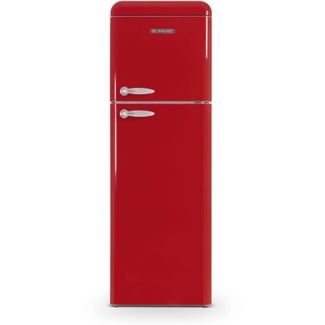 SCDD309VR-SCHNEIDER Réfrigérateur vintage 2 portes 302L Rouge 39dB clE 181cm
