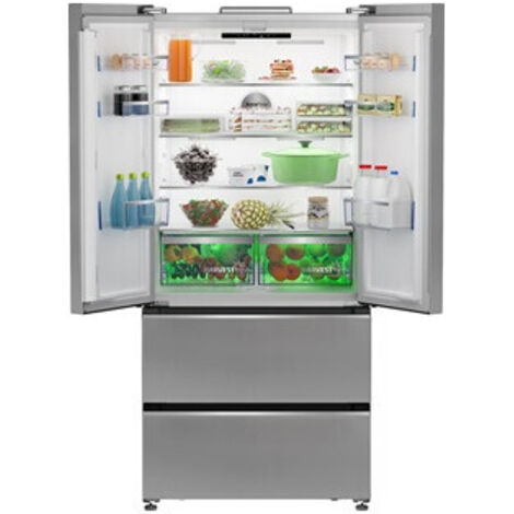 Beko – B3RGNE544HXB Réfrigérateur multiportes 2 portes 2 tiroirs 194cm – Froid ventilé – Technologie NoFrostAEROflow – Silencieux 35dB - B3RGNE544HXB-BEKO