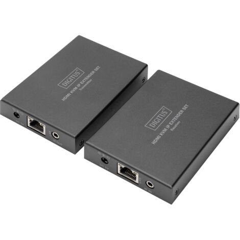 Digitus DS-55507 HDMI / RJ45 Adaptateur [1x HDMI femelle - 1x HDMI femelle] noir 4K UHD C875882 (1/4)