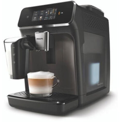 Philips – Machine à café à grain 15 bars – Broyeur céramique 12 niveaux – Réservoir 1,8 l – Préparez 2 cafés simultanément