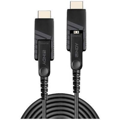 Câble de raccordement LINDY Fiche mâle HDMI-Micro-D, Fiche mâle HDMI-Micro-D 10.00 m noir 38320 4K U (1/2)