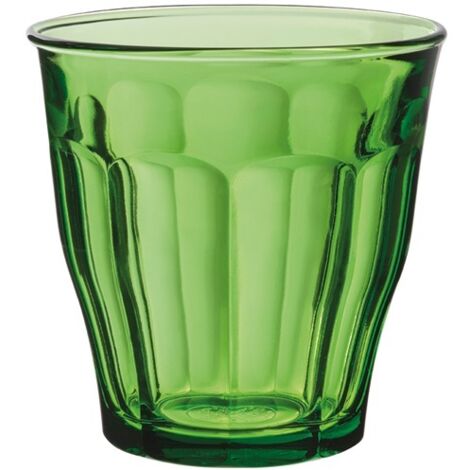 Duralex – Gobelet en verre trempé 25 cl – Lot de 6 – Coloris vert jungle – Ultra-résistant aux chocs thermiques – Empilable et passe au lave-vaisselle