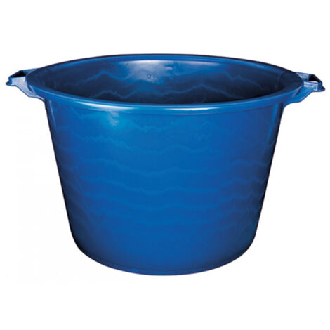 Baquet rond renforcé 120 litres – Diamètre supérieur 72 cm – Hauteur 46,5 cm – Pour stockage et jardinage – Aluminium Et Plastique