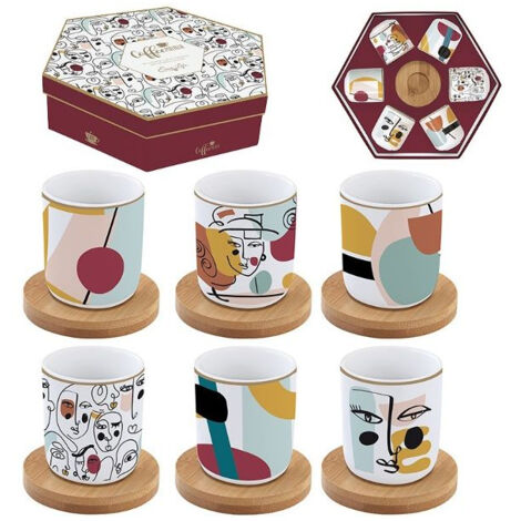 Coffret 6 Tasses à Café 11 Cl - Modernism - Coffee Mania - Easy Life