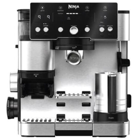 Ninja – Cafetière à dosettes 2-en-1 – Moulin intégré – 1650 W – 9/11 bars – Pichet à mousse – Nettoyage facile