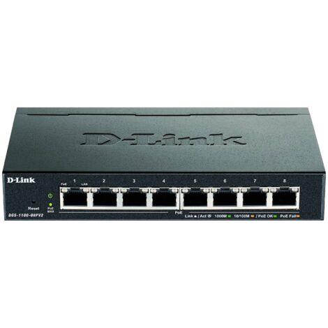 D-Link DGS-1100-08PV2/E 8-Port Layer2 PoE Smart (1/3)