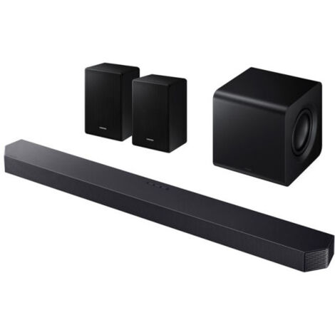 Samsung – Pack barre de son avec caisson de basse Dolby Atmos 5.1.2 – Enceintes sans fil SWA 9500S – Son immersif 360° – Modèle HW Q810F
