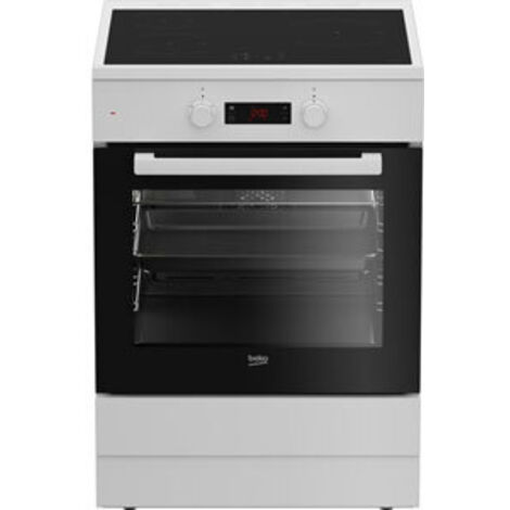 Beko – Cuisinière induction 72l 3 foyers blancs – Électrique multifonction avec chaleur brassée – Nettoyage parois catalytiques – 60 x 60 x 85 cm - FSE68302MWC