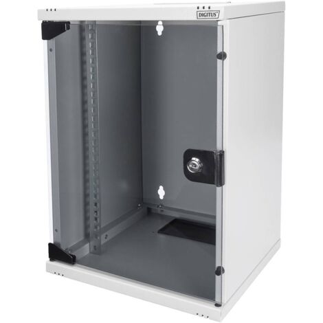 Digitus DN-10-09U Wandgehäuse 9HE grau, abschließbare Sicherheitsglastür (1/4)
