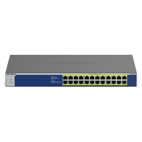 NETGEAR GS524PP Non-géré Gigabit Ethernet (10/100/1000) Connexion Ethernet, supportant l'alimentation via ce port (PoE) Gris (1/5)