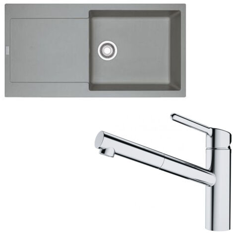 Pack évier XL Maris Fragranit stone 970 x 500 x 200 mm + mitigeur Orbit douchette - Franke (1/5)