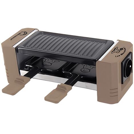Appareil à raclette pour 2 personnes – Puissance 320W – Dimensions 30x11x10,6cm – Plateau grill antiadhésif amovible – Livré avec 2 spatules – Little Balance (1/2)
