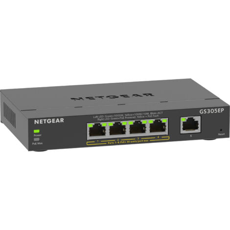 Netgear GS305EP 5 Port Gigabit PoE+ Smart Managed Plus Switch (1/5)