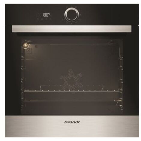 Brandt – Four encastrable pyrolyse 73L – Classe A+ – 3385W – Gril ventilé et cuisson par convection – Design noir et inox - BXP5560X (1/2)