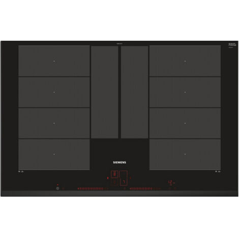 Siemens – Table induction 80 cm – 4 foyers flexInduction Plus – Commande tactile dual lightSlider – PowerBoost sur chaque foyer