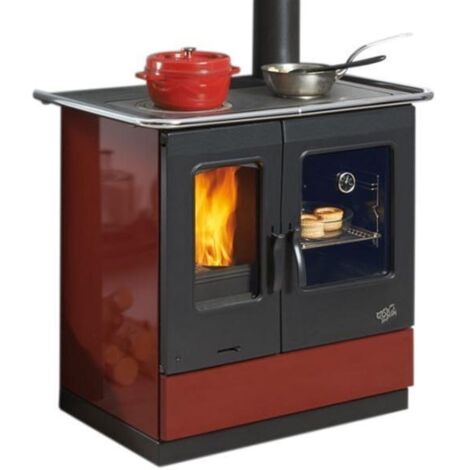 Cuisinière à bois Bois-charbon 80L GODIN 6500W 96cm, 241100CARMIN