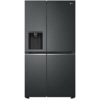LG – Réfrigérateur américain pose libre 635 L – 2 portes – Classe E – Congélateur latéral – Capacité de congélation 12 kg/24h – Métallique