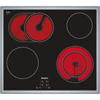 Siemens – Plaque vitrocéramique 60cm – 4 foyers – Puissance 7500W – ET645HN17E – Commande tactile – Céramique intégrée