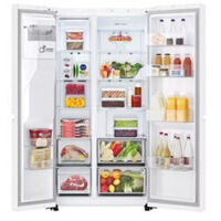 LG – Réfrigérateur américain pose libre 638L – 2 portes – Congélateur latéral – Classe E – NoFrost – 179 cm de hauteur