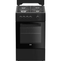 Beko – Gazinière 4 foyers gaz 50 cm – Four à convection naturelle 68 L – Nettoyage catalyse – Sécurité thermocouple