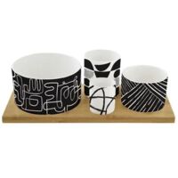 EASY LIFE GRAPHITI SET APERITIF 4 COUPELLES EN POR 1468GRAF