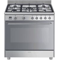 Smeg CG90X2 cuisinière inox brossé 90 cm 115 litres