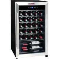 Cave à vin de service 34 bouteilles – Verre et inox – Dimensions 85x50x50cm – Pour conservation optimale des vins – La Sommeliere