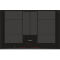 Siemens – Table induction 80 cm – 4 foyers flexInduction Plus – Commande tactile dual lightSlider – PowerBoost sur chaque foyer