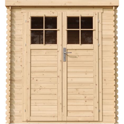 Abri De Jardin TIMBELA En Bois Traité 2.22m² - Avec Porte Verrouillable Et Toit Imperméable