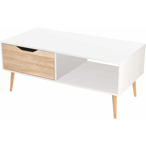 Tisch Couchtisch Sofatisch Lowboard Kaffeetisch Wohnzimmer mit Schublade Holz 
