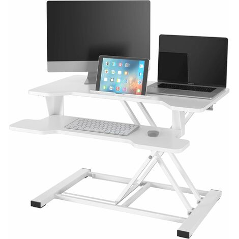 Sit-Stand Workstation Aufsatz Tischgestell Höhenverstellbarer Schreibtisch 