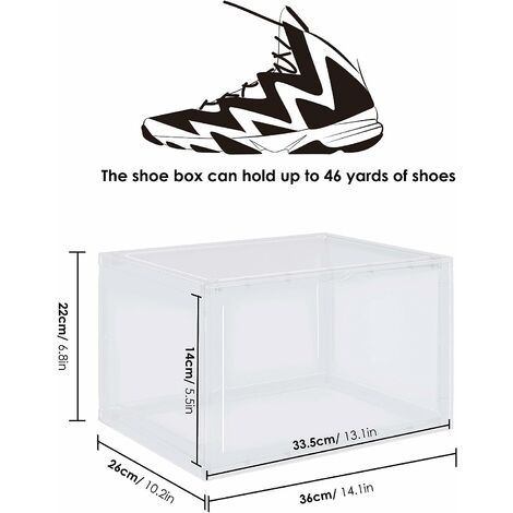 6er Set Schuhboxen Schuh-Organizer Aufbewahrungsboxen für Schuhe LSP004W02 