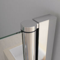 1000 x 1850 mm Bifold Shower Door Frameless Pivot Shower Enclosure 6mm Safety Easyclean Glass - No Tray
