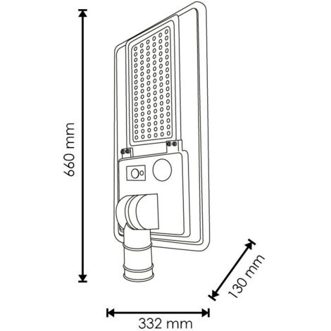 Lampadaire SOLAIRE LED 200W ECO Puce Programmable SANAN 3927Lm