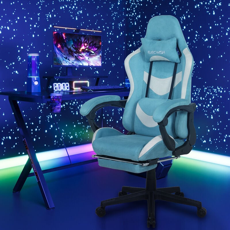 Professional Computer Gaming Chair,Ergonomic Executive Chair,Padded Armrests,Height Adjustable,160° Recliner,Rocking