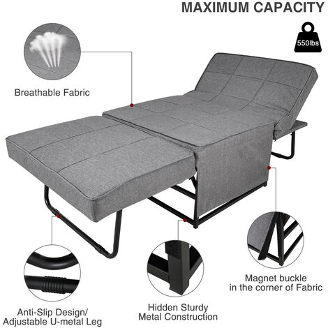 Puluomis Sofa Bed, 4 in 1 Multi-Function Convertible Chair
