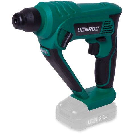 VONROC Rotary hammer – VPower 20V – Excl. Battery and charger – 1.3 Joule –  SDS-plus – Incl. accessories and