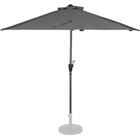 VONROC Parasol Magione - Balcony parasol - 270x135cm - UV resistant - Grey - Incl. protection cover