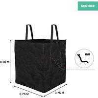 VONROC Premium garden lounge cushion storage bag | 75x75x90 - Protection cover for 6-8 lounge cushions