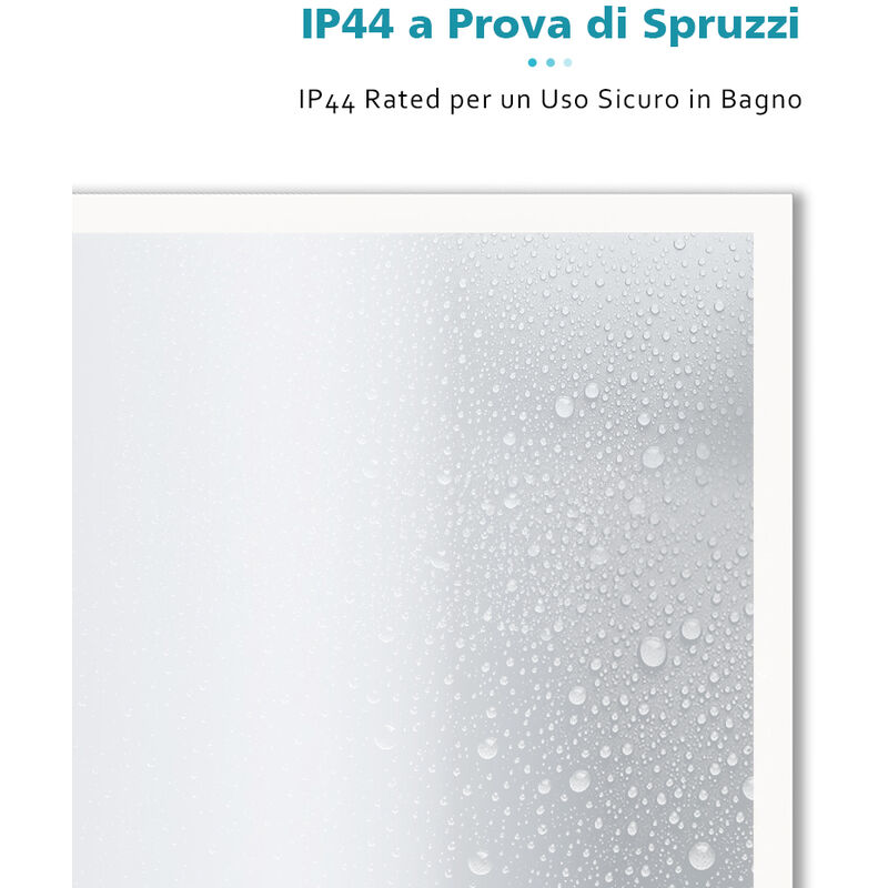 Habison Specchio da bagno a LED Bluetooth, illuminato, 50 x 70 cm,  anti-appannamento, con illuminazione con interruttore touch, altoparlante  Bluetooth, 6400 K : : Casa e cucina