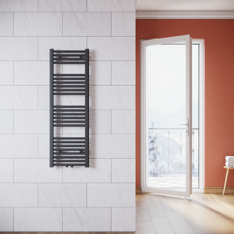 SONNITermoarredo Scaldasalviette Verticale Radiatore ad Acqua Calda Antracite Connessione Centrale 1200x400mm