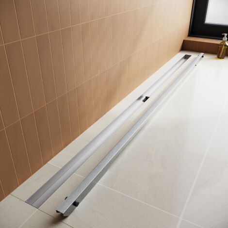 SIRHONA Canaletta Di Scolo per Doccia in Acciaio inox Canalina Doccia con filtro per capelli  Drenaggio rapido Design sottile Risparmio di spazio 100 cm